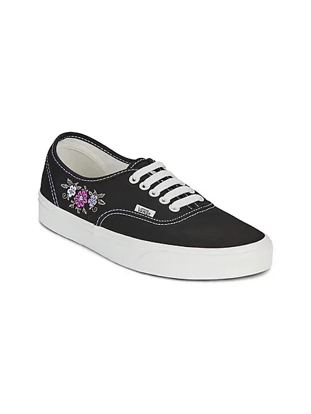 Superge Vans Authentic s cvetličnim vzorcem črna