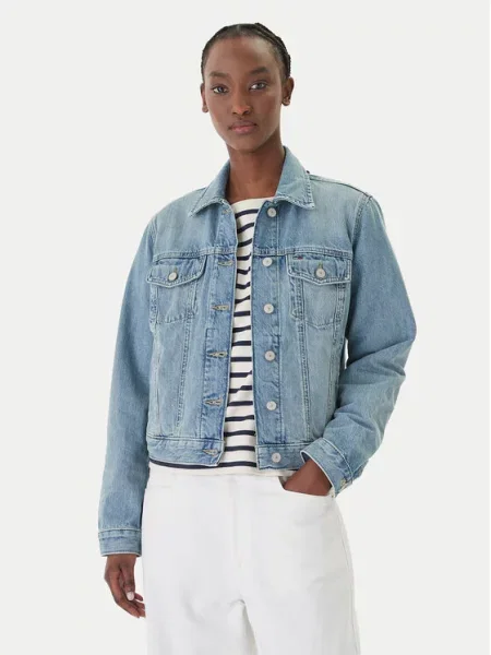 Tommy Jeans geacă de blugi de damă din denim albastru