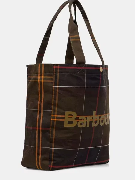 Сумка шоппер Barbour зеленая