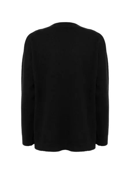 Pulover Alpha Studio tricotate cu decolteu în V negru
