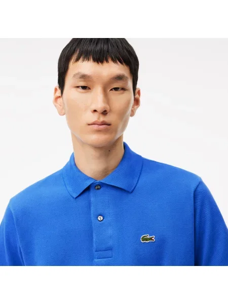 Lacoste Koszulka Polo Oryginał Petit Piqué niebieska