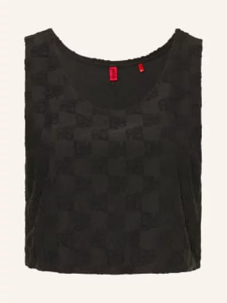 Top Hugo frotte czarny