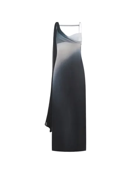 Rochie maxi Oude Waag cu imagine gri