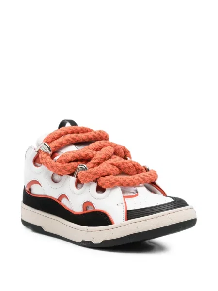 Sneakerși Lanvin din dantelă chunky alb