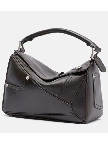 Usnjena usnjena torbica Loewe rjava