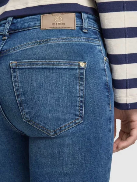 Jeansy z wpuszczanymi Model Ashley Imera' Mos Mosh niebieskie