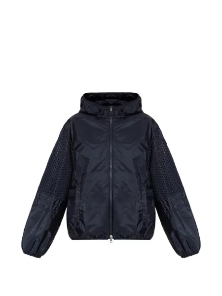 Geacă Moncler cu glugă albastru