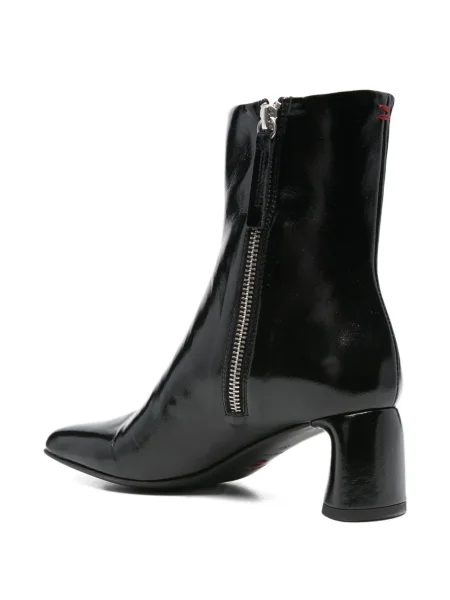 Botine Halmanera din piele de lac negru