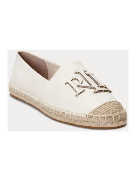 Espadryle z aplikacją z logo model CAMERYN' Lauren Ralph Lauren białe
