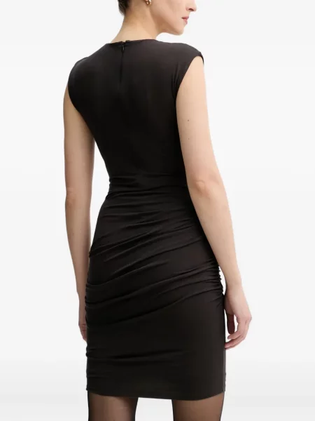 Rochie mini Guess drapată maro