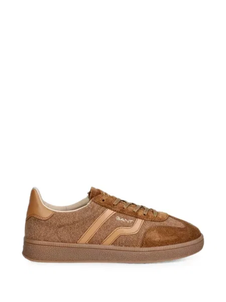 Sneakerși Gant cu șireturi din piele de căprioară maro