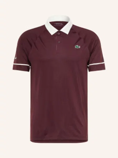 Lacoste Funkcyjna Koszulka Polo O Kroju Slim Fit rot biała