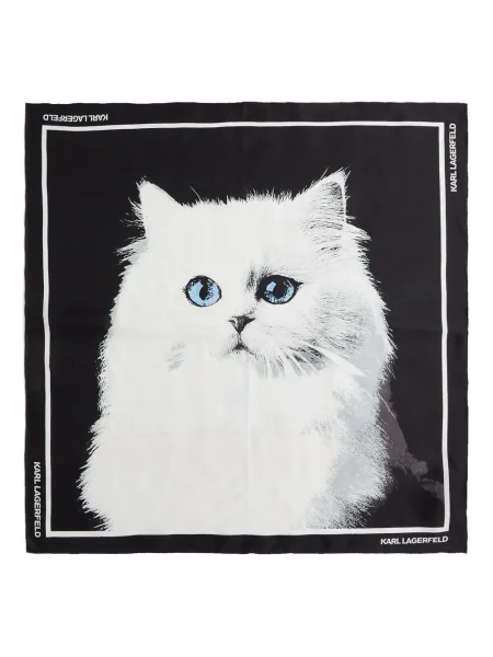 Fular Karl Lagerfeld de mătase negru