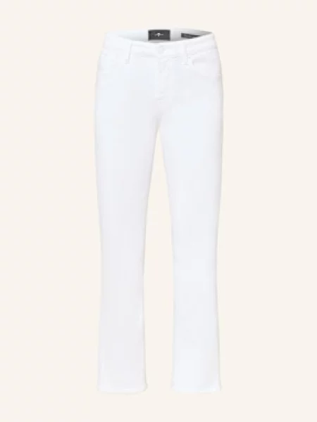 7 For All Mankind Jeansy Calie Straight Ankle weiss