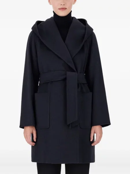Palton Max Mara cu glugă albastru