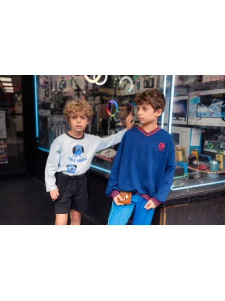 Gyerek póló Mini Rodini kék