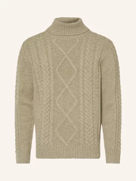 Hackett London Rolák S Merino Vlnou khaki