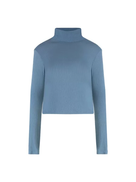 Sweter z golfem Sablyn ze spandexu do golfa niebieski