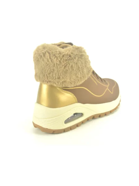 Botki Skechers wełniane brązowe