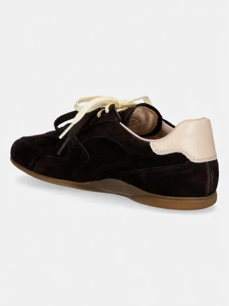 Sneakersy ze skóry z detalem z logo Model Sperly' Gant brązowe