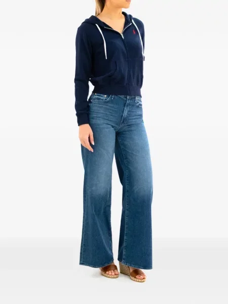 Hanorac cu glugă Polo Ralph Lauren albastru