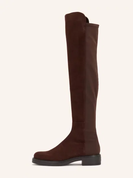 Stuart Weitzman Kozačky Celia tmavě hnědá