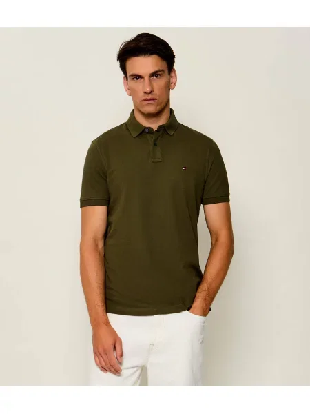 Tricou polo Tommy Hilfiger stretch verde