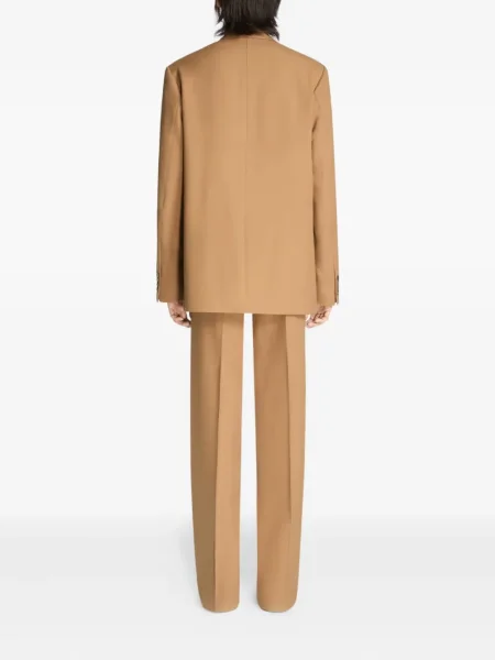 Costum Dries Van Noten de lână de costum maro