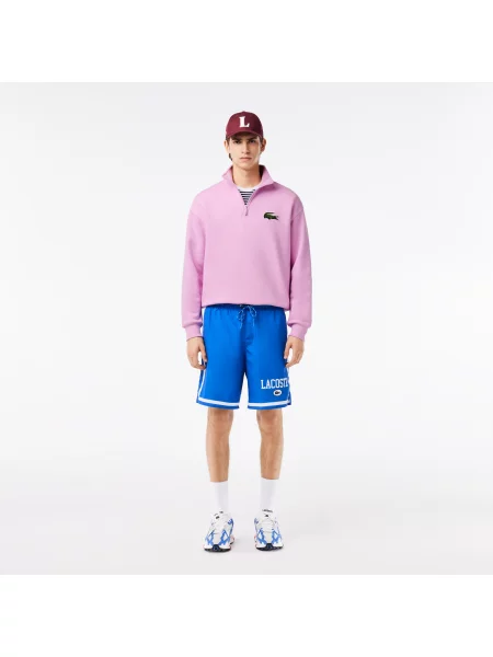 Lacoste Unisex Bluza Z Bawełny Organicznej Ze Stójką I Zamkiem Błyskawicznym różowa