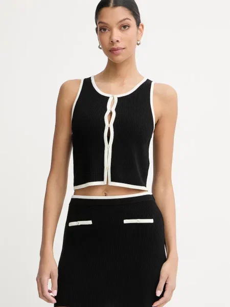 From Future top tricotat pentru femei din lână negru