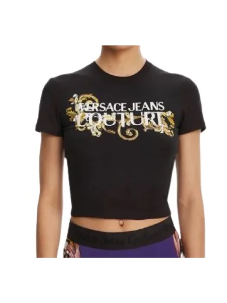 Versace Jeans Couture Koszulki Kobieta M Baroque T-Shirt czarny