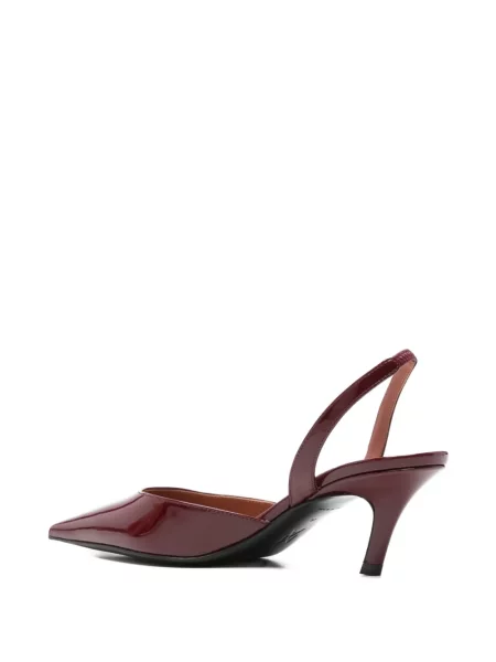 Pantofi cu toc Amina Muaddi slingback roșu