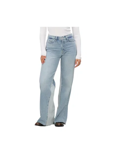 Szerokie jeansy 7 For All Mankind niebieskie