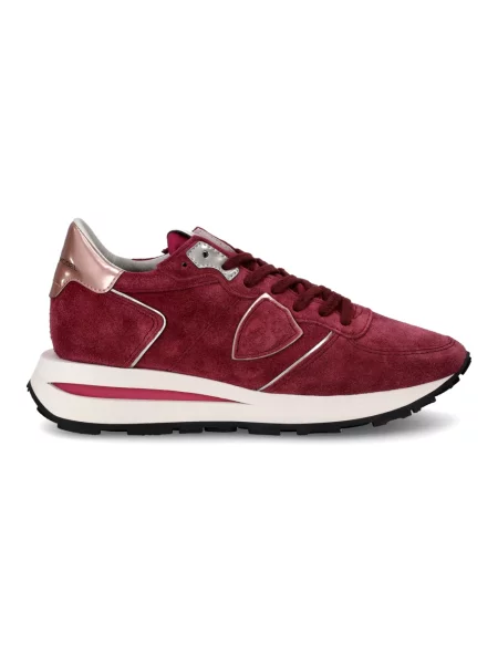 Buty do biegania Philippe Model zamszowe do biegania czerwone