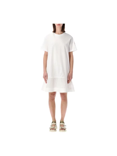 Sukienka mini Moncler z falbankami biała