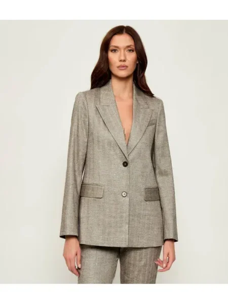 Marc Cain Sacou cu adaos de lână gri