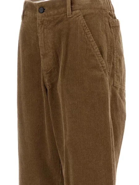 Pantaloni Barena de catifea cord maro