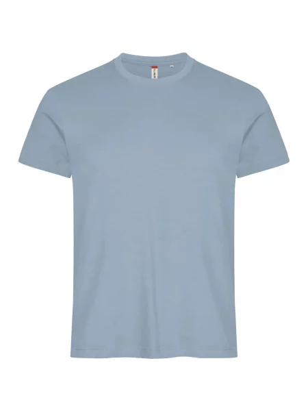 Clique Basic-T T-shirt z bawełny dopasowany krój – Soft Blue niebieska