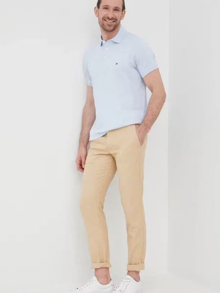 Tommy Hilfiger Polo Błękitny niebieska