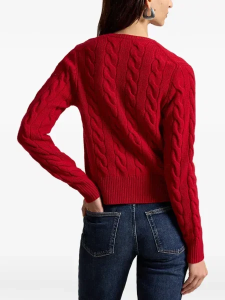Scurt șapcă Polo Ralph Lauren cu broderie din jerseu maro