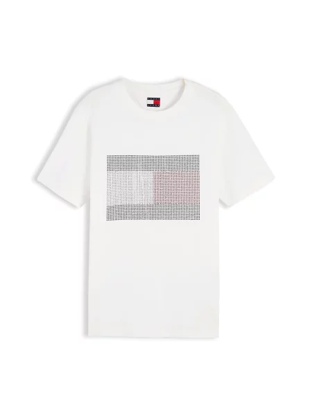 Tommy Jeans Tricou roşu închis / argintiu alb