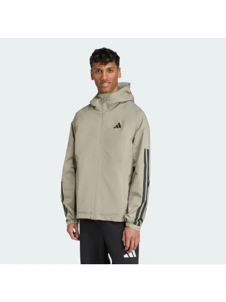 Pruhovaná bunda Adidas s kapucí