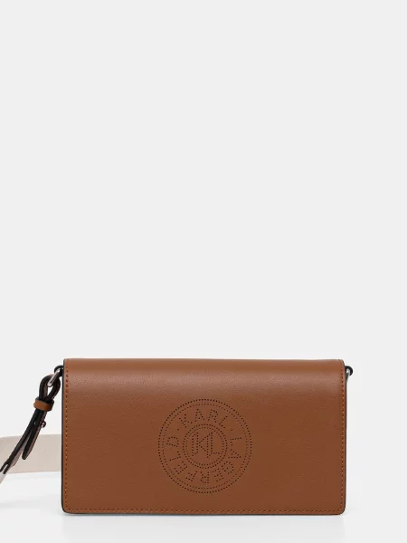 Karl Lagerfeld geantă crossbody pentru femei din piele K/CIRCLE maro