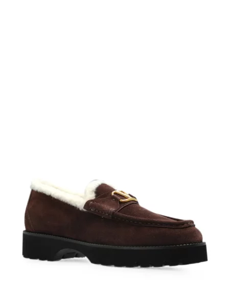 Loafers Valentino Garavani από δέρμα προβάτου καφέ
