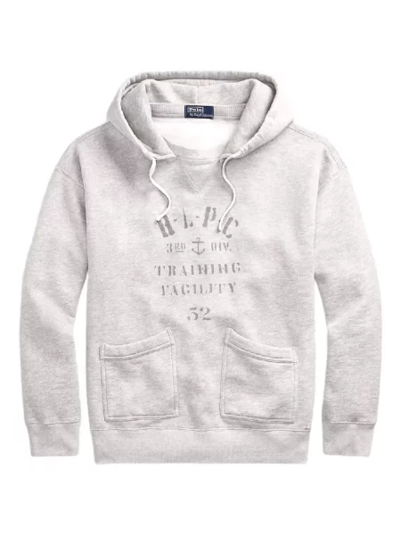 Кожена карирана поло тениска Polo Ralph Lauren бродирана бяло