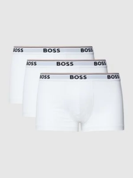 Obcisłe bokserki z elastycznym z logo w zestawie 3 szt. Boss białe