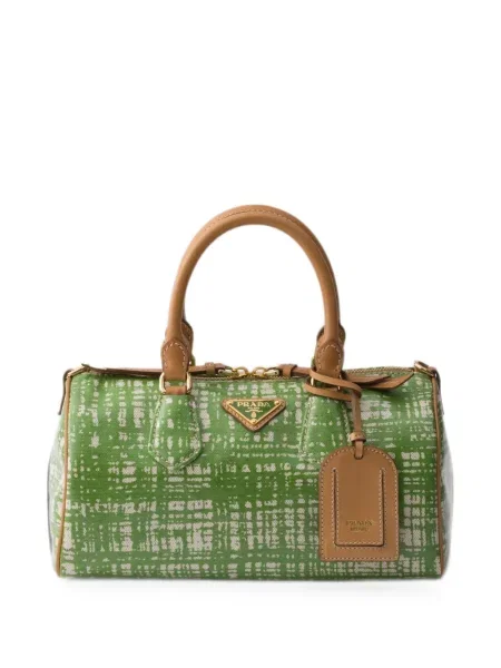 Top Prada din piele verde