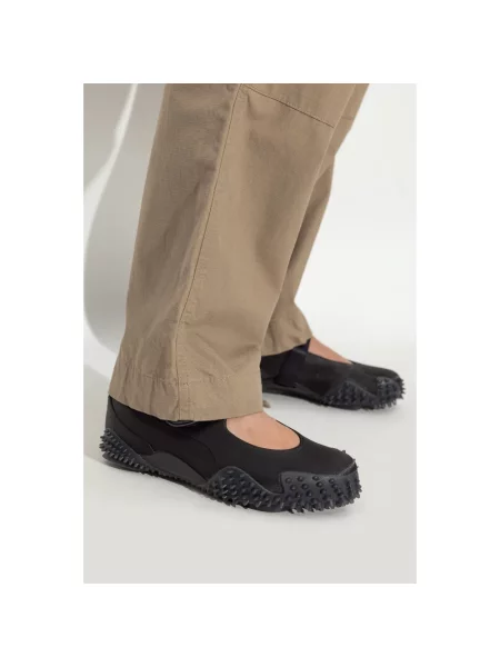 Satynowe sneakersy Puma czarne