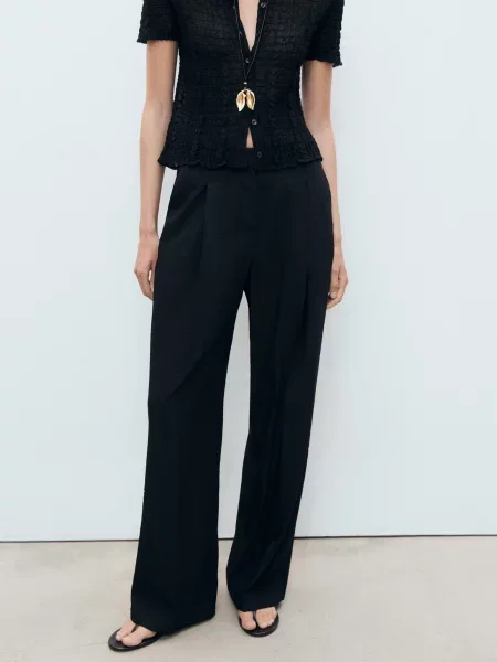 Классические брюки Mango черные