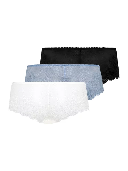 LASCANA Chiloți Hipster albastru fumuriu / negru alb